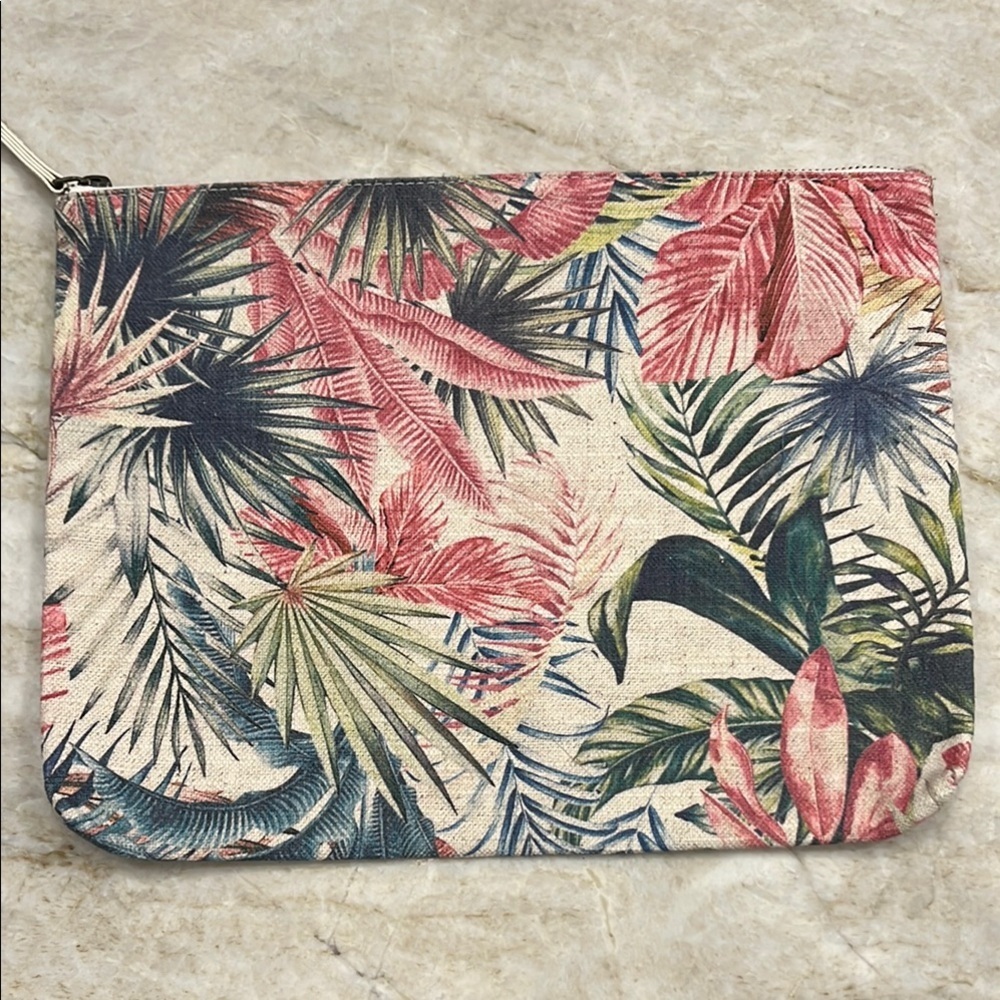 Marine Layer | Large‎ Pouch for Travel, Tablet, Small Laptop | Tropical Print